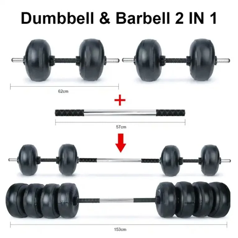 Adjustable Water Filled Dumbbell Weightlifting 2PCS Indoor PVC Body Building Workout