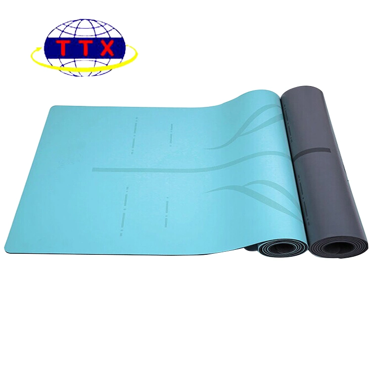 Leather Yoga Mat Do Exercise and Good Grip Rubber Base, Antiskid Eco-Friendly Rubber Yoga Mat with Embossed Logo