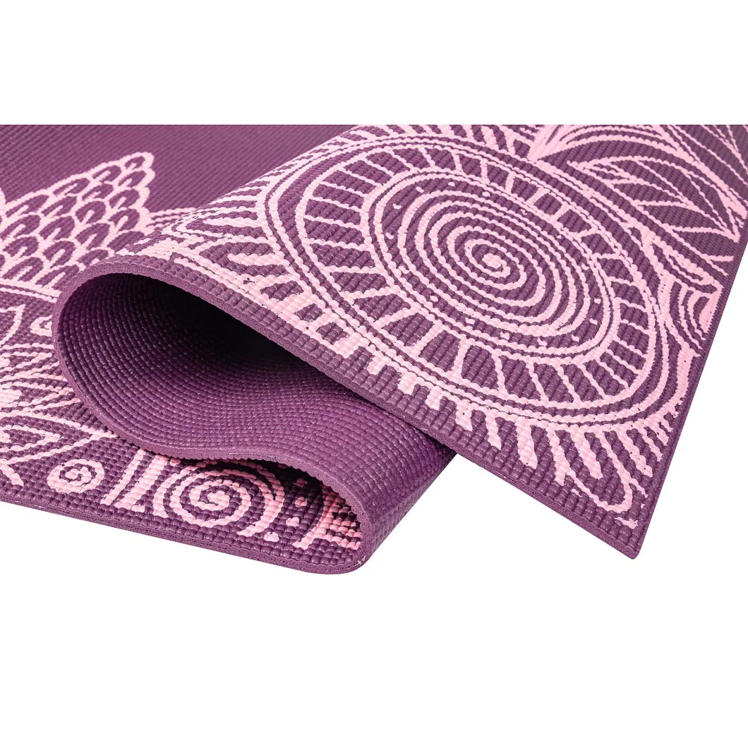 Custom Printed Eco Friendly Non-Slip PVC Fitness Yoga Mat