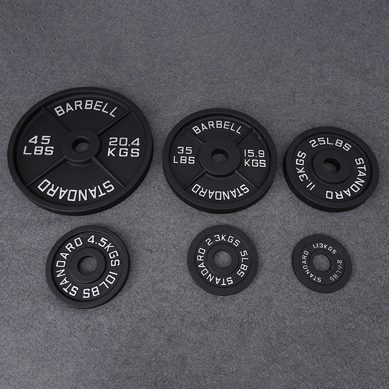 Olym Gym Equipment Black Painting Cast Iron Weight Plate for Fitness