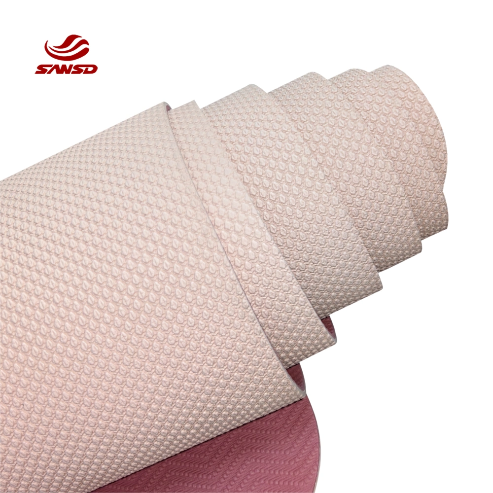 Super Elastic Anti-Tear Mesh Sandwich Yoga Mat TPE Material Perform Excellent in Anti-Slip