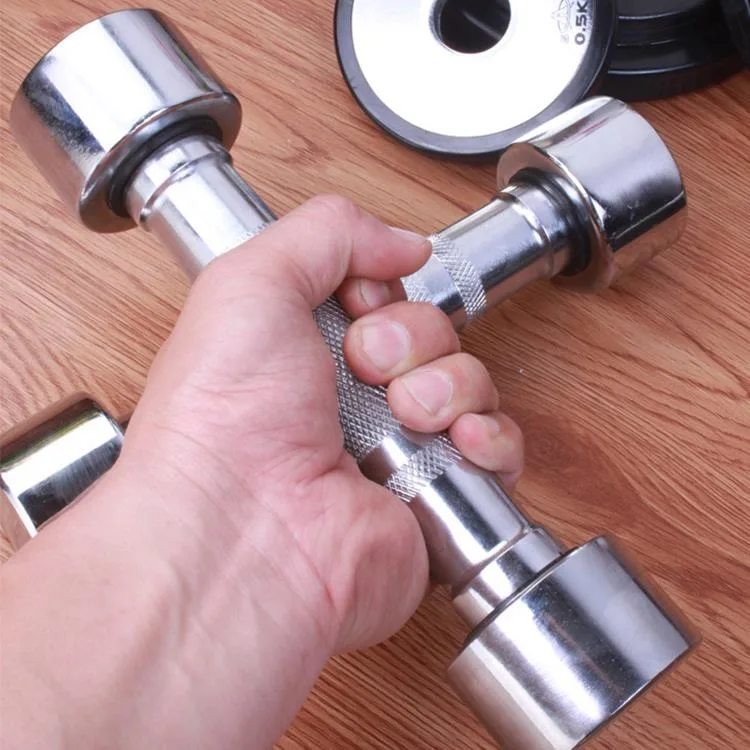 China Wholesale Power Training Dumbbell Set Gym Equipment Cheap Chromed Plating Dumbbell