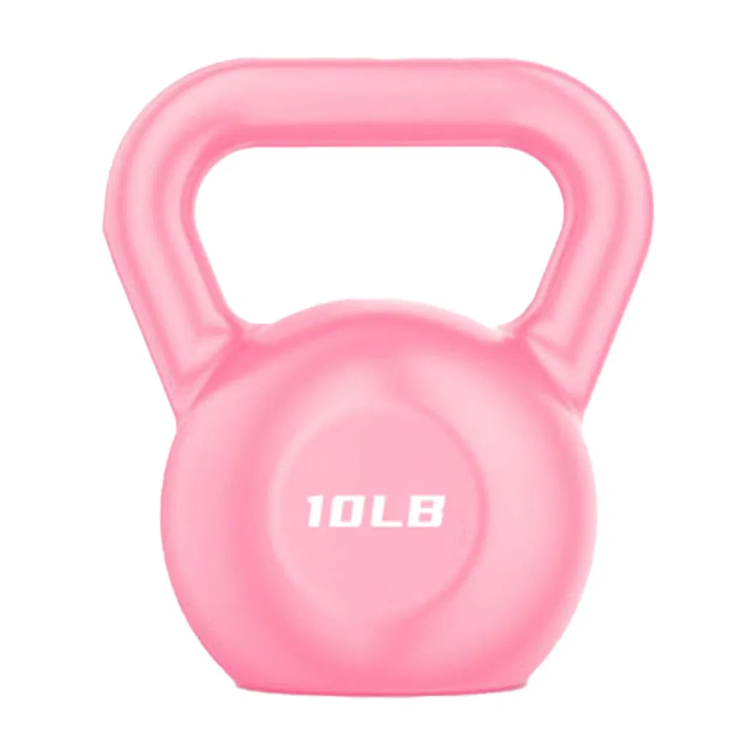 PE Kettlebell Weight PVC Coated Filled Adjustable Heavy Duty Exercise Cement Kettlebell