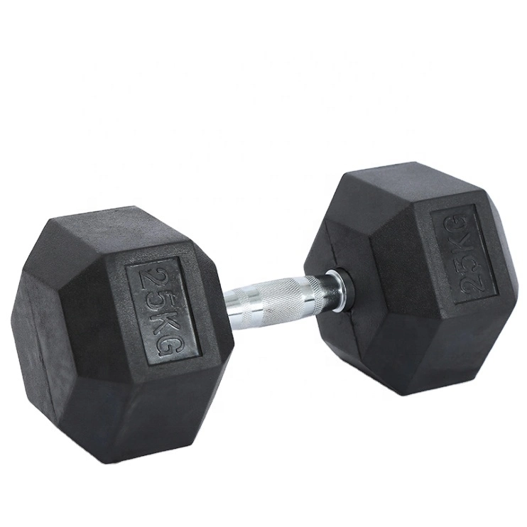 Gym Fitness Equipment Body Building Wholesale Price High Temperature Vulcanized Rubber Hex Dumbbell Power Training