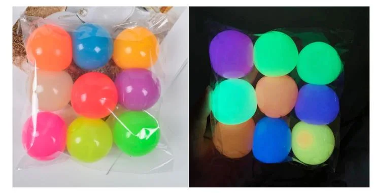 Wholesale Creative Promotion Gift Squishy Luminous Sticky Jump Wall Ball