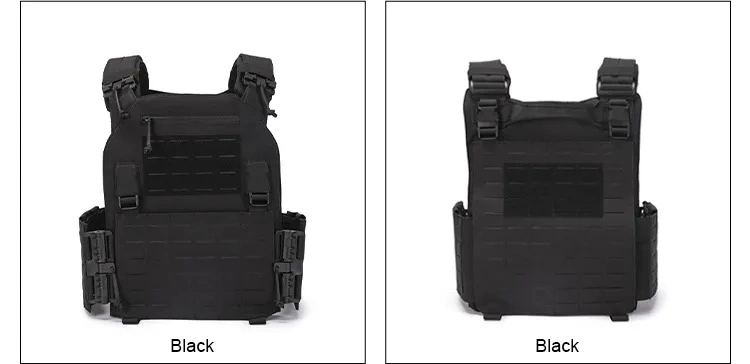 Tactical Vests Light Weight Tactical Armor Vest with Molle System in Black Vest Plate Carrier