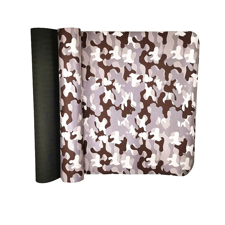 Factory Price Gym Yoga Mat Desingt Design Camouflage Camo Pilates Energetic Non-Slip Standard Yoga TPE Mat Size