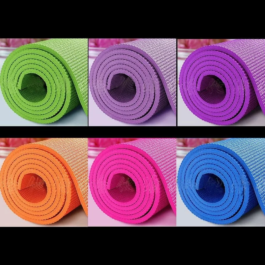 Eco-Friendly TPE EVA Suede Jute Natural Rubber Home Fitness Exercise Yoga Supplies PVC Wholesale Recycled Gym Mat with Customized Logo Print