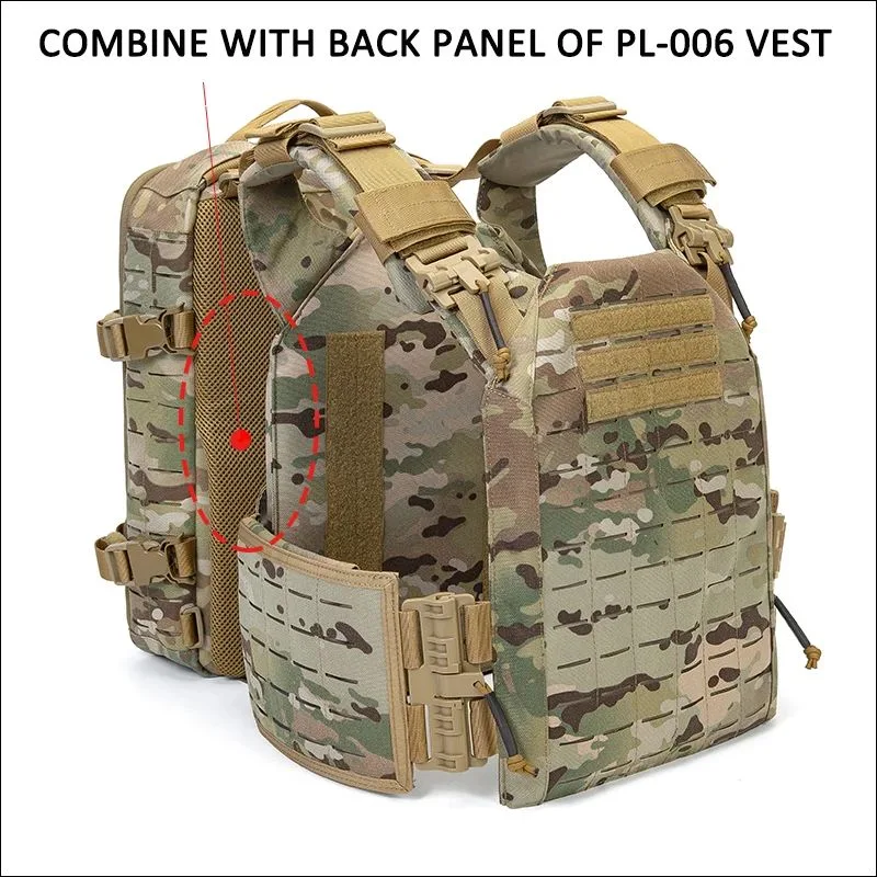 1000d Nylon Tactical Backpack Molle Plate Carrier Bag Military Light Weight Hiking Rucksack Compatible with Tactical Vest