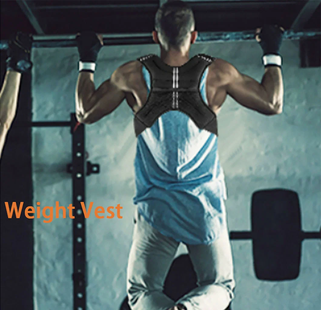 Adjustable Removable Weights Vest with Reflective Stripe for Training in Home &Gym