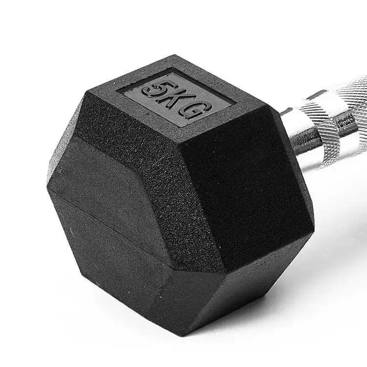 Gym Fitness Equipment Body Building Wholesale Price High Temperature Vulcanized Rubber Hex Dumbbell Power Training