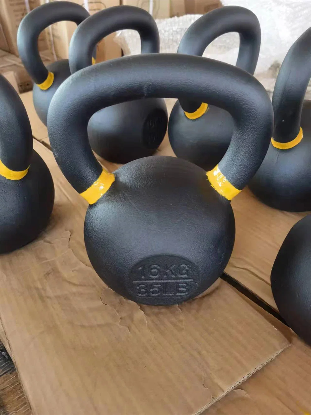 Custom Logo Powder Coated Cast Iron Kettlebell for Gym and Bodybuilding