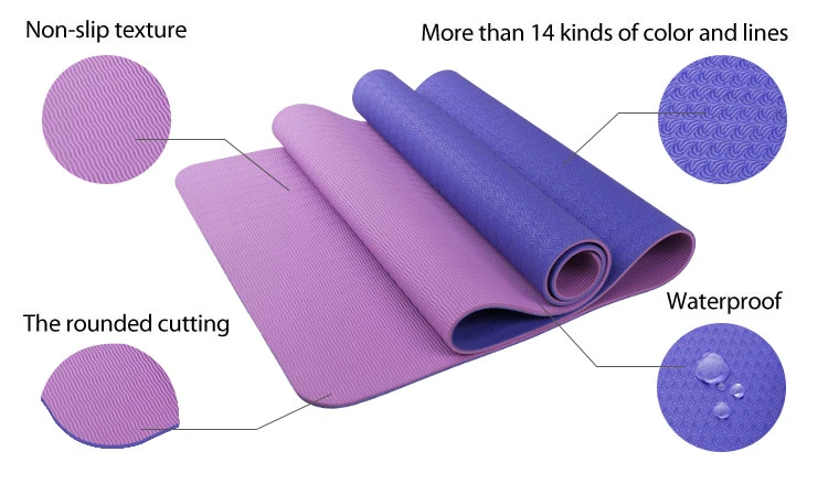 Fitness Exercise High Quality Eco-Friendly Portable Foam TPE Yoga Mat