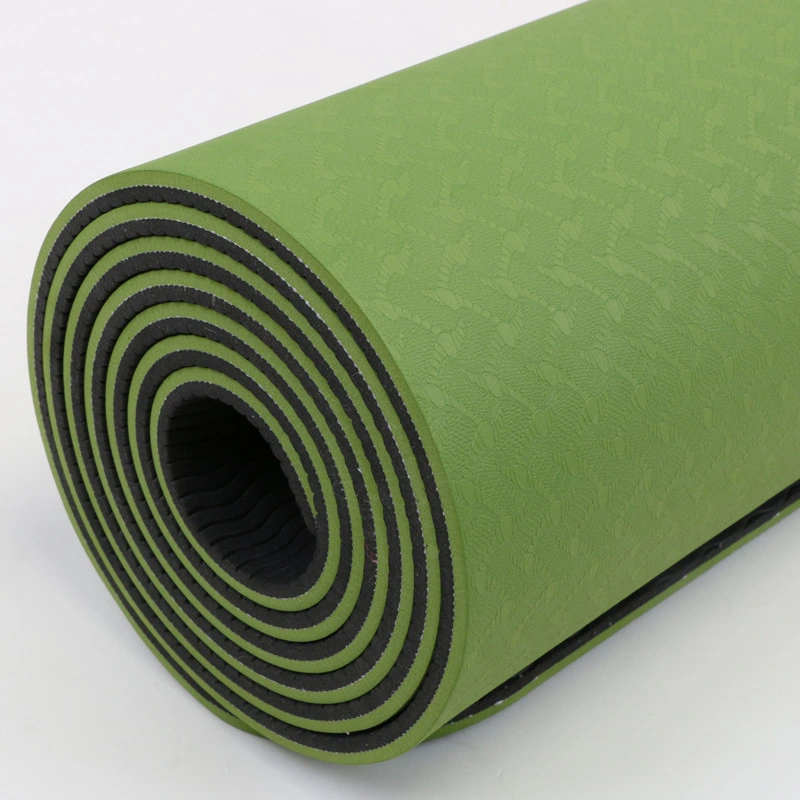 Two-Tone TPE Yoga Mat (4-10mm Thickness)