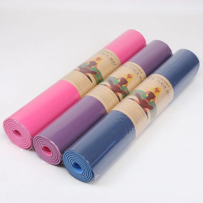 Environmentally Friendly Yoga Mat 4-10mm Thickness with Single Color