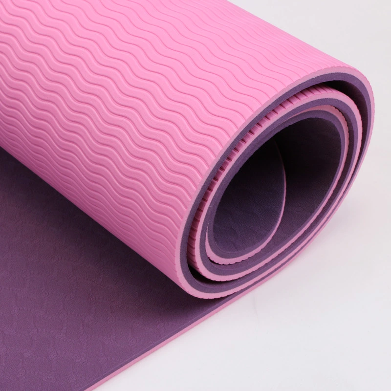 Two-Tone TPE Yoga Mat (4-10mm Thickness)