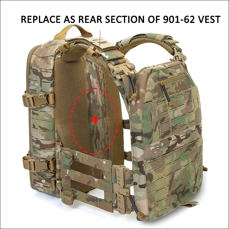 1000d Nylon Tactical Backpack Molle Plate Carrier Bag Military Light Weight Hiking Rucksack Compatible with Tactical Vest