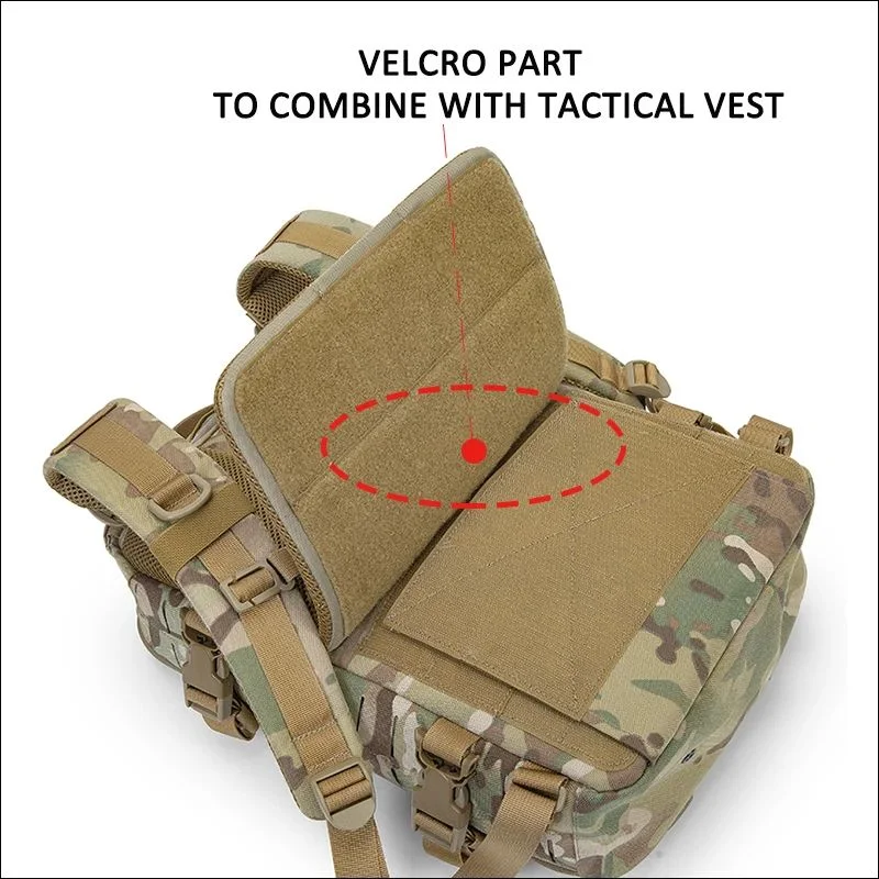 1000d Nylon Tactical Backpack Molle Plate Carrier Bag Military Light Weight Hiking Rucksack Compatible with Tactical Vest