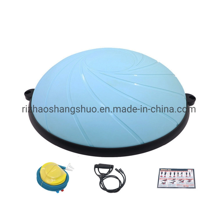 High Quality Customized 58cm Explosion Proof Thickened Fitness Half Pilates Balance Bosuing Gym Yoga Ball