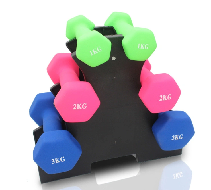 Gym Fitness Equipment PVC Coated Dumbbell Colorful