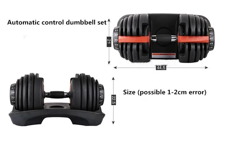 Home Gym Fitness Quipment Free Rubber Coating Adjustable Weights 52.5 Lb Dumbbell Set