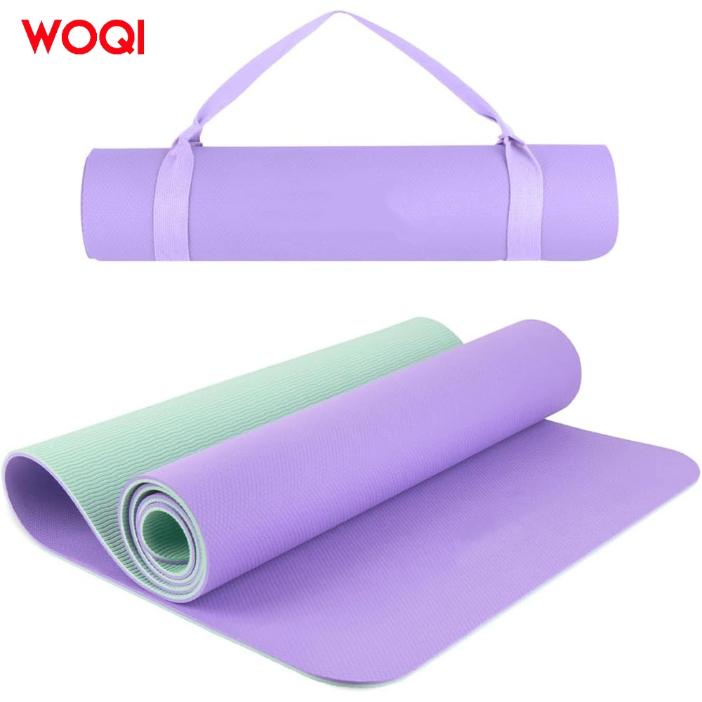 China Vendor Eco Friendly Solid Color PU Leather Natural Rubber Yoga Mat for Hot Yoga Bikram Ashtanga Sweaty Workouts