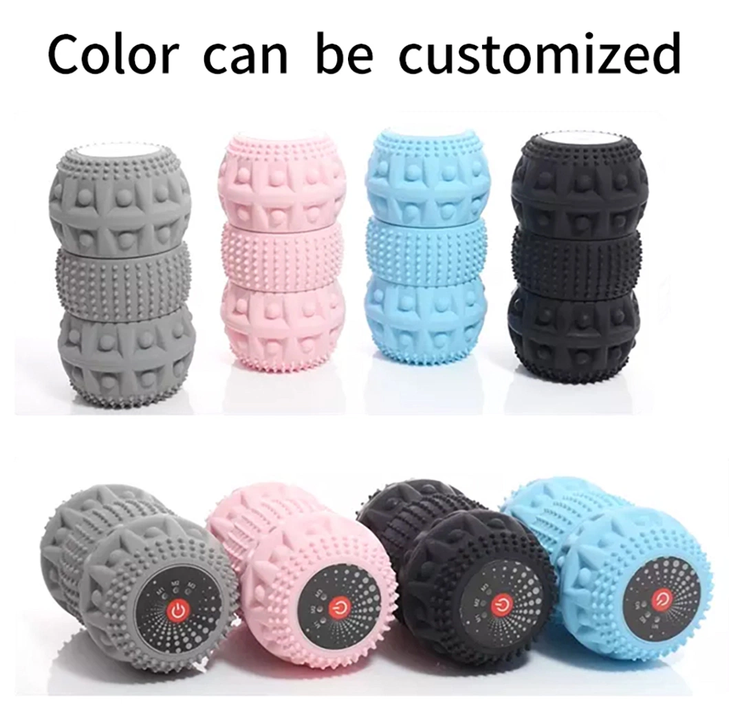 Silicone Body Massage Electrical Vibration Foam Roller Yoga Fitness Ball