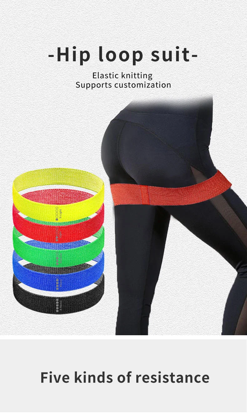 5 Set of Exercise Workout Bands Resistance Bands for Women Gym