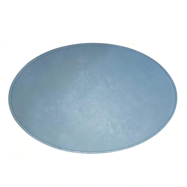 Custom Logo Eco Friendly Vinyl Leather Placemats Round Dining Table Mats