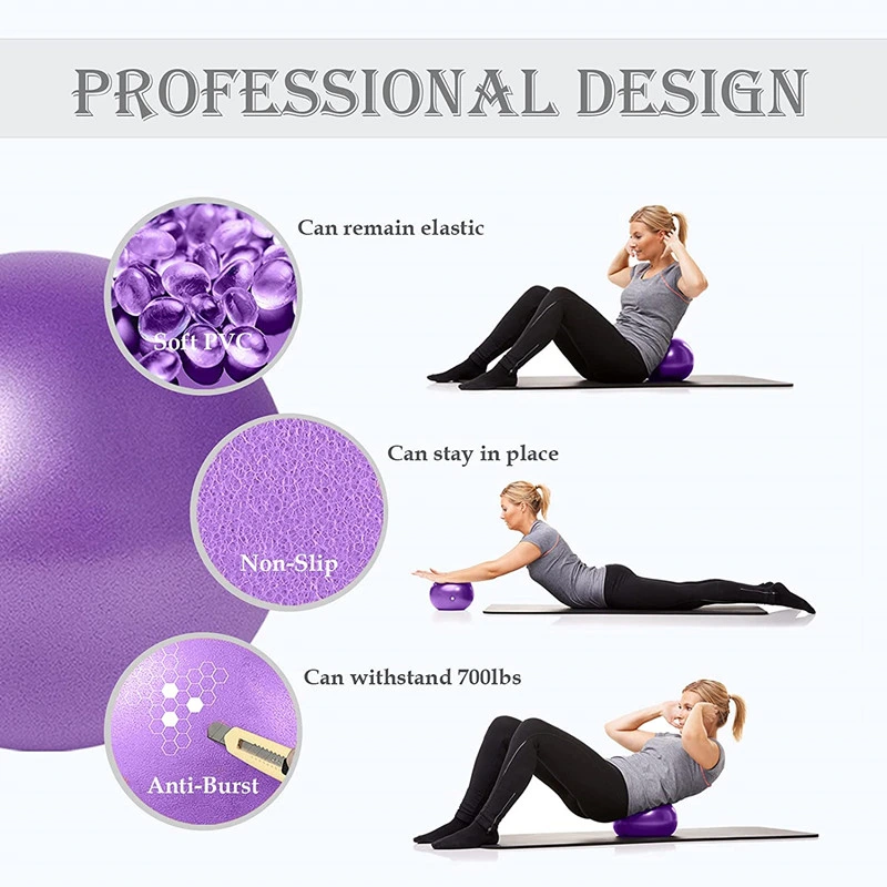 Mini Exercise Ball Yoga Ball Pilates Ball 9 Inch Small Bender Ball, Yoga, Core Training and Physical Therapy, Improves Balance