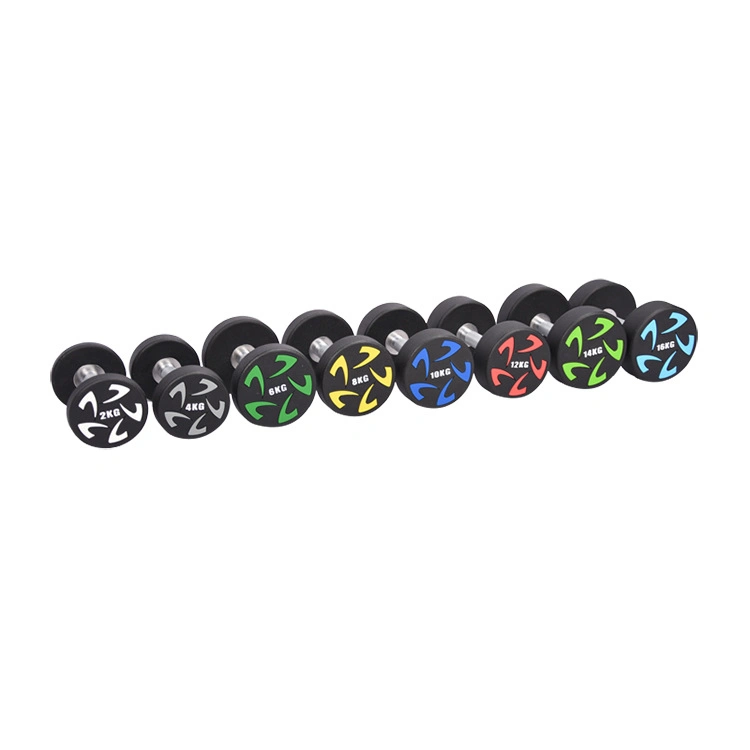 Fitness Weight Urethane Dumbbells Lbs Set Round Urethane Dumbbells