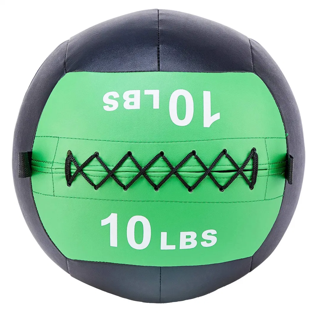 Customized Logo Soft Weighted Balon Medicine Ball Home Fitness Training Gym Ball Durable PU Leather Wall Exercise Ball