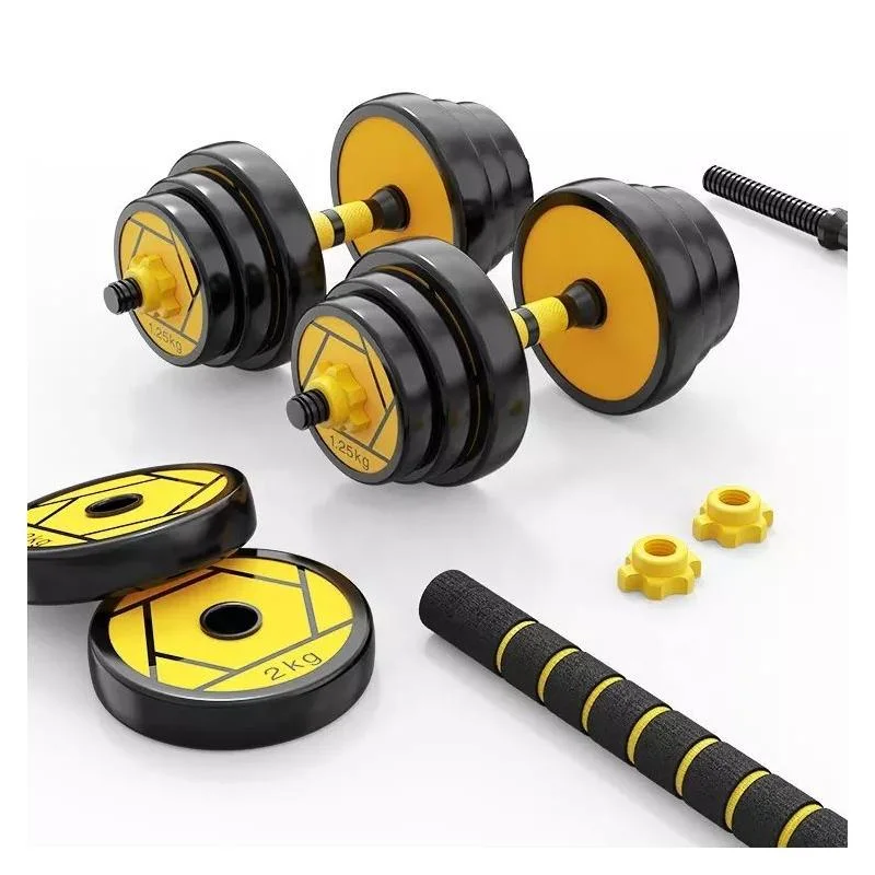 TPU Dumbbell Gold Adjustable Professional Style Kettlebell Dumbbell Set