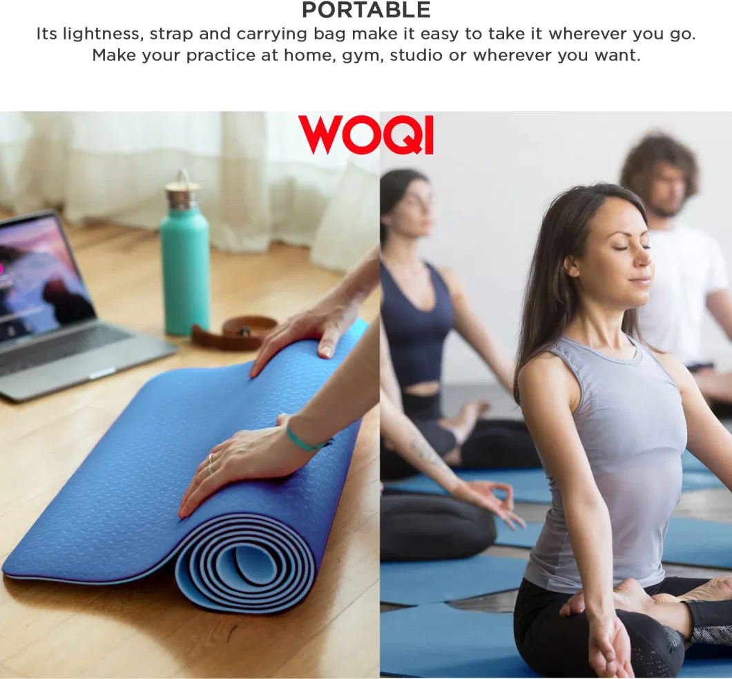 Woqi Customized Anti Slip Folding Suede Thick Massage Yoga Mat
