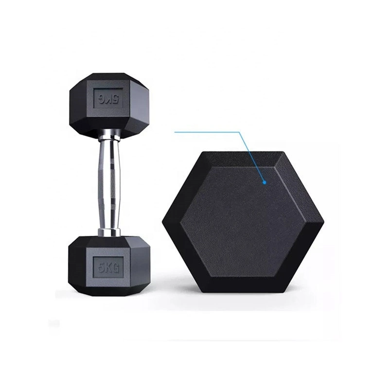 Gym Fitness Equipment Body Building Wholesale Price High Temperature Vulcanized Rubber Hex Dumbbell Power Training