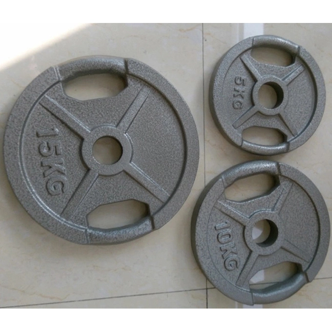 Gym Equipment Gray or Black Painting Cast Iron Weight Plate for Fitness