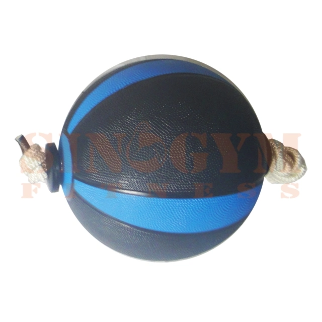 Dual Color Medicine Ball with Rope, Gym Exercise Ball