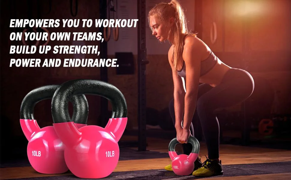 Exercise Commercial Bell Handle 40lbs Colorful Kettlebell