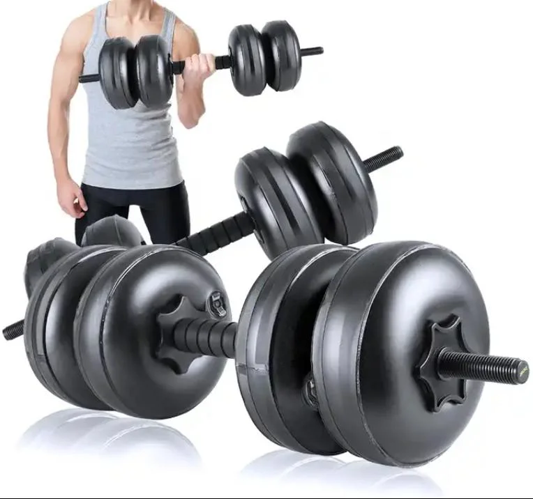 Adjustable Water Filled Dumbbell Weightlifting 2PCS Indoor PVC Body Building Workout