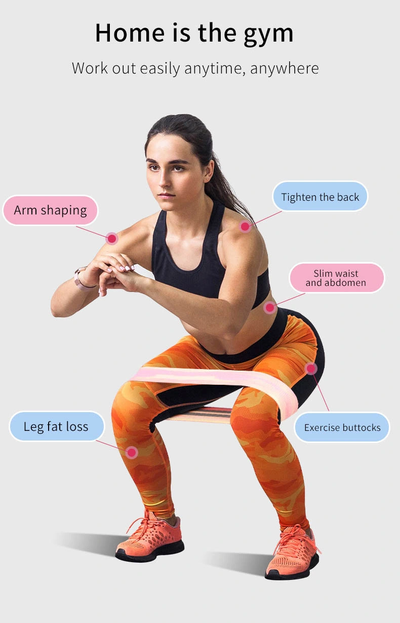 Wholesale Non-Slip Fabric Exercise Loop Workout Bands for Legs and Butt