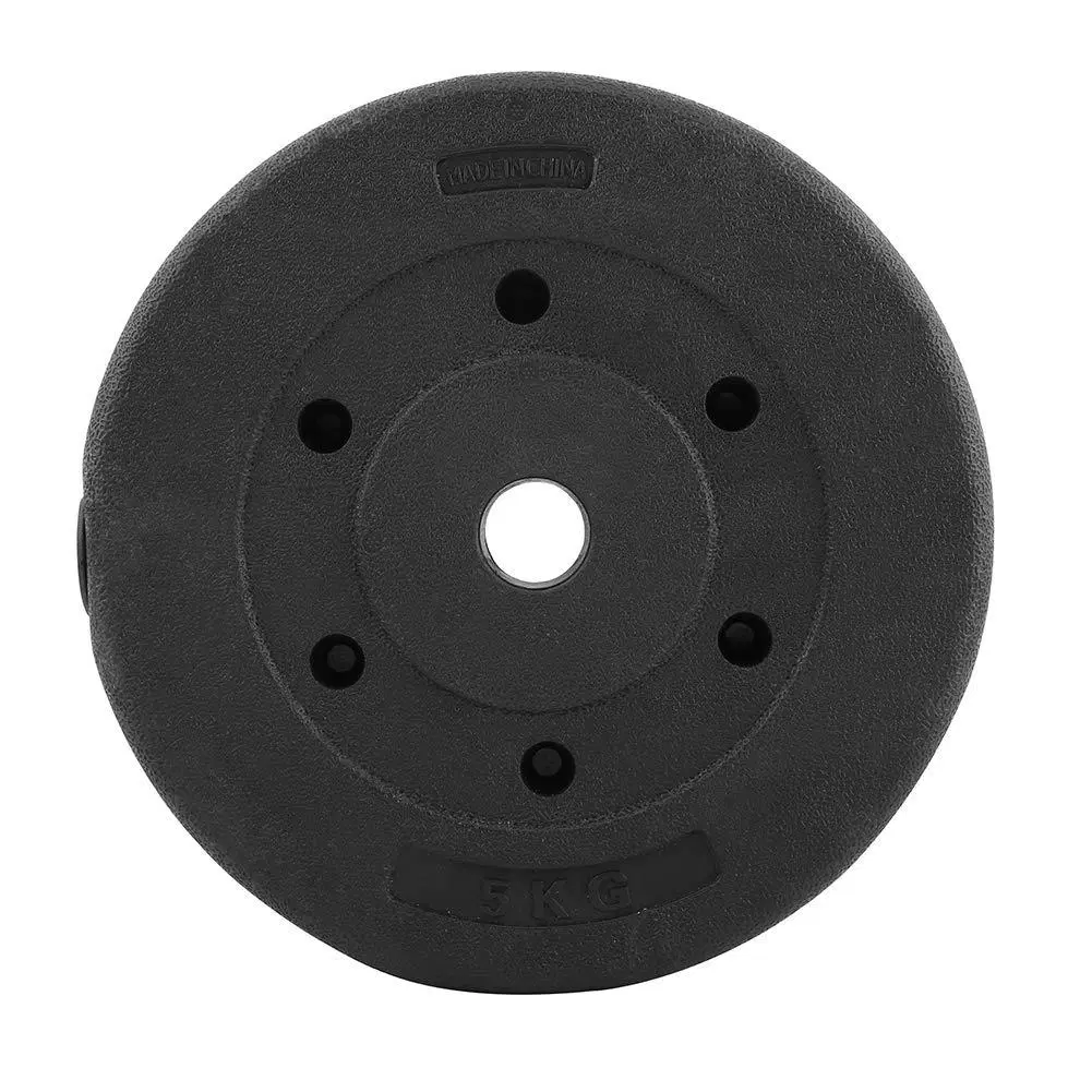 Wholesale Cheap Cement Dumbbell Weight Plate Weightlifting Quality Discos Pesas Cheap Plastic Vinyl Weight Plate with Cement Filled