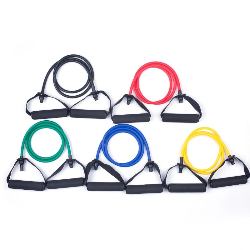 11PCS Elastic Latex Yoga Pull up Rope Gym Exercise Workout Fitness Resistance Tube Bands Set