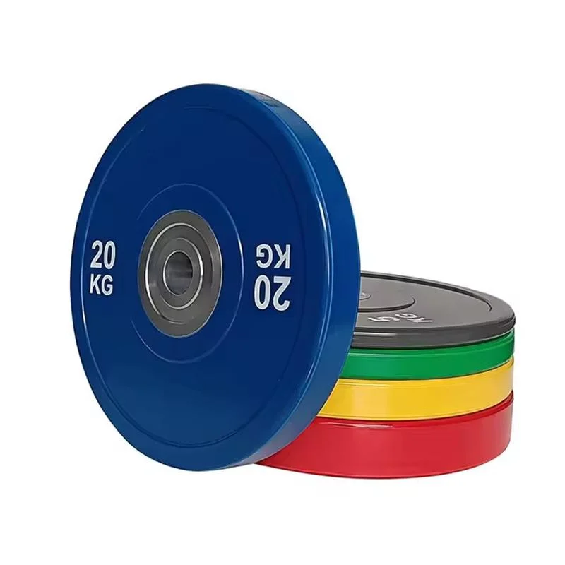 Wholesale Price Cheap Rubber Weightlifting Dumbbell Plates Round Hand Grip Weight Plate