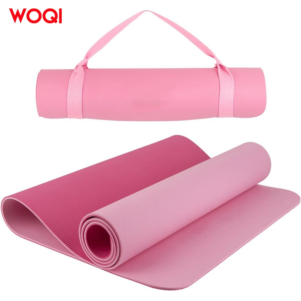 China Vendor Eco Friendly Solid Color PU Leather Natural Rubber Yoga Mat for Hot Yoga Bikram Ashtanga Sweaty Workouts