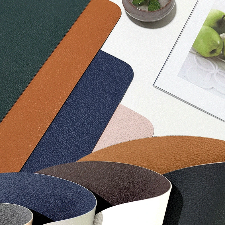 Custom Design Free Samples Hot Sales Vegan Leather Placemats Table Mat