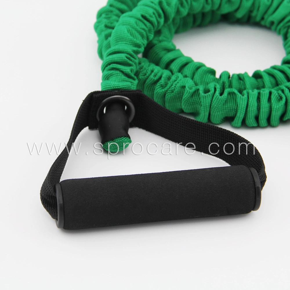 Single Resistance Exercise Tubes Rubber Band with Anti Wearing Protective Nylon Sleeves