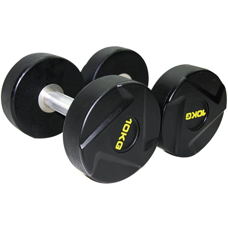 High Quality Commercial PU Rubber Dumbbells