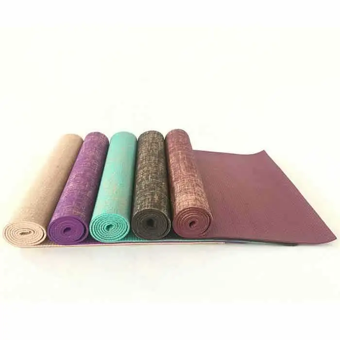 TPE Yoga Mat Laminated with Cork Surface