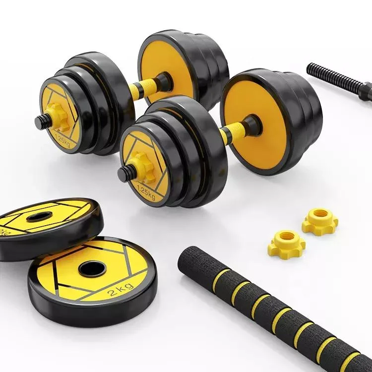 TPU Dumbbell Gold Adjustable Professional Style Kettlebell Dumbbell Set