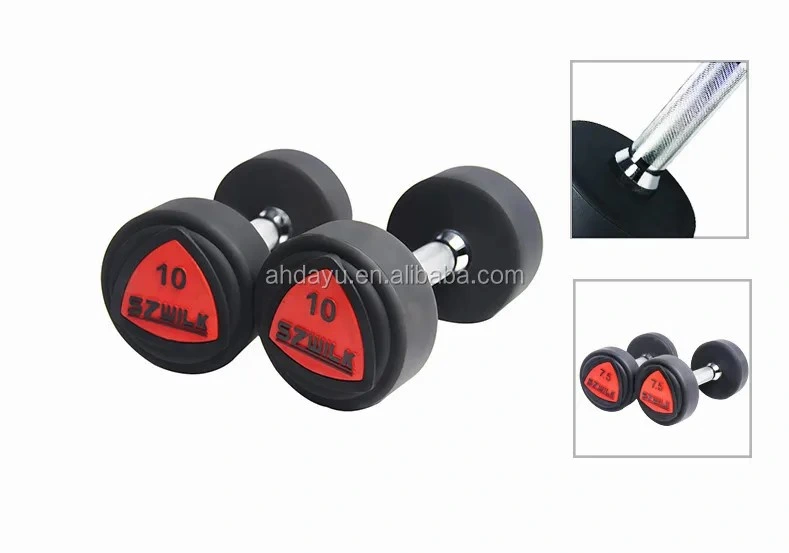 High Quality Durable Round Head PU Coated Dumbbell